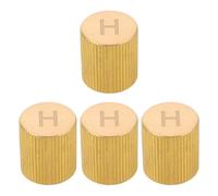 NUOBESTY 4pcs Auto AC Valve Caps High Pressure Dustproof Covers 9.5mm Leakproof Air Conditioning Valve Core Replacement for Vehicle HVAC System
