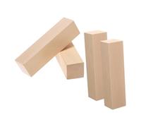 NUOBESTY 4pcs Basswood Blocks Unfinished Craft Wood Blocks for Whittling Beginners DIY and Easy to Shape for Creative Projects