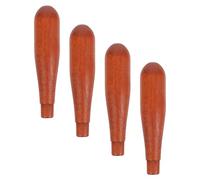 NUOBESTY 4pcs Beech and Elm Wood Teapot Handles Chinese Teapot Handle Replacement Non-Slip Anti-Scald Protection Brown Wooden for Tea Set Components for Chinese Gongfu Ceremony and Parties