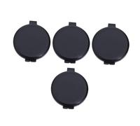 NUOBESTY 4pcs Black Fingerprint Stamp Pad Mini Round Non-Toxic Quick-Drying Ink Pads for Identification and Security Use