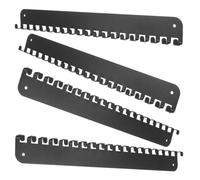 NUOBESTY 4pcs Black Iron Wall Mount Coat Rack with 20 Hooks, Multi-Functional Utility and Easy Installation, for Garage and Closet Storage Solutions