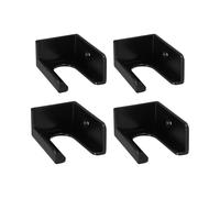 NUOBESTY 4pcs Black Plastic Weight Scale Organizer Wall Mounted Holder with Space Saving Design and Versatile Multi-use for Kitchen and Small Bathrooms