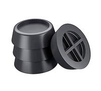 NUOBESTY 4pcs Black Rubber Anti-vibration Washing Machine Feet Pads with Noise Reduction and Shock Absorption for Home Furniture Protection