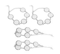 NUOBESTY 4pcs Blank Bracelet Sublimation Blank Ornament Sublimation Jewelries DIY Bracelet Bangle DIY Setting Silver
