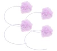 NUOBESTY 4pcs Cat Spring Ball with Bell Plush Hanging Interactive Play | Lavender Replacement Accessory, Attaches to Scratching Posts or Cabinet Handles, Stimulating Sound for Indoor Feline Activity
