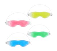 NUOBESTY 4Pcs Cooling Gel Eye Mask Set for Sleeping Cold Compress Eye Mask for Puffiness Relief in Blue Green Red and Yellow for Relaxation and Beauty
