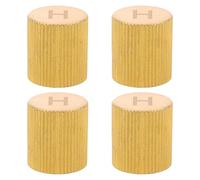 NUOBESTY 4pcs Copper Ac Valve Caps for Automotive Air Conditioning Line, Leakproof Protection with Universal Compatibility, Golden High Pressure Port Covers for Car Air Conditioner