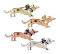 NUOBESTY 4pcs Dachshund Brooch Gold-plated Copper Animal Pins for Women S Jackets Scarves Bags Multipurpose Puppy Lapel Pins in Silver Light Gold Gold for Party and Holiday Accessories