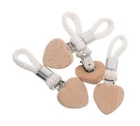 NUOBESTY 4pcs Decorative Towel Clips with Woven Rope Loop for Hand Towels and Dish Rags, No Drill Easy Installation, Beige Metal Hooks for Kitchen and Travel Use