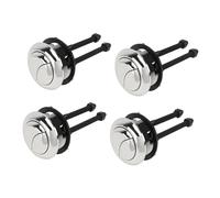 NUOBESTY 4Pcs Dual Push Toilet Flush Buttons Round Head PP Electroplated Tank Replacement for Toilets with Tank Accessories Random Color