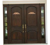 NUOBESTY 4pcs European Style Wood Carved Applique for Furniture Decoration Unpainted Rubber Wood Onlay Decals for Wardrobe Cabinet Doors Intricate Craftsmanship Living Embellishments