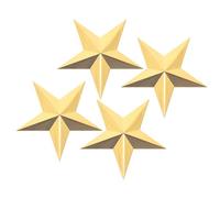 NUOBESTY 4pcs Five-pointed Star Decorations Metal Stars for Crafts Rustic Vintage Holiday Farmhouse Wall Decor
