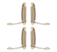 NUOBESTY 4pcs Foldable Wall Mounted Coat Hooks Heavy Duty Aluminum Alloy Hidden Folding Hooks for Hanging Coats Bags Towels Space-Saving Gold for Bathroom and Entryway