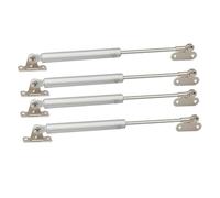 NUOBESTY 4PCS Heavy Duty Gas Struts Pneumatic Lift Support Bars Hydraulic Pressure Rods with Full Buffer for Cabinets Cupboards Furniture Home Use Silver