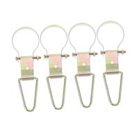 NUOBESTY 4pcs Heavy Duty Iron Fire Extinguisher Hook with Stable Triangular Space Efficient Wall Bracket for Powder and Water Extinguishers for Home Office Public Spaces