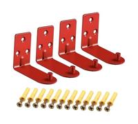 NUOBESTY 4pcs Heavy Duty Metal Fire Extinguisher Brackets Wall Mount Hooks Red Securely Hold Fire Extinguisher to 20lbs for Wall Use