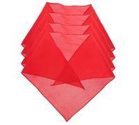 NUOBESTY 4pcs Large Red Dog Bandanas for Dogs and Pets, Triangular Polyester Scarf with Comfortable Fit and Machine Washable Fabric, for Meals and Taking Pictures