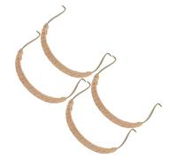 NUOBESTY 4Pcs Large Rope Wrapped Teapot Handle Replacement, Removable Pottery Kettle Grip for Ceramic Tea Pots, Sturdy Hemp Rope Pot Handle for Stove Top and Tea Ceremony Accessories