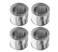 NUOBESTY 4pcs Metal Paint Storage Buckets with Lids Leakproof Small Circular Metal Pail Containers for Paint Asphalt Sample Preservation Industrial and Laboratory Use