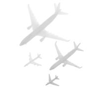 NUOBESTY 4pcs Micro Landscape Model Airplanes Small Plastic Plane Ornaments for Desktop Office Home Decor Creative Miniature Aircraft Figurines Toy Airplane