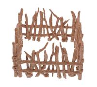 NUOBESTY 4pcs Mini Garden Fence Picket Edging Border for Fairy Garden Micro Landscape Indoor Outdoor Decoration Fence Accessories for Dollhouses and Farm Playsets