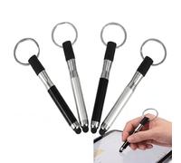 NUOBESTY 4Pcs Mini Keychain Stylus Pens Portable Touch Screen Stylus Keyrings for Tablets High Sensitivity Ballpoint Keychain Tools