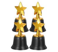 NUOBESTY 4pcs Mini Star Trophies Golden Award Trophy Cups for Kids Sport Competitions Winning Prizes Party Favors