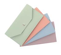 NUOBESTY 4pcs Money Cash Envelopes: Minimalist Pu Wallet Card Holder Cash Organizer for Men Women Business Leisure Daily Essentials