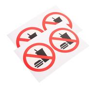 NUOBESTY 4pcs No Food or Drink Stickers 10x10cm Waterproof Vinyl Decals for Indoor Outdoor Office, Retail, Kitchen, Business Etiquette and Communication Signs