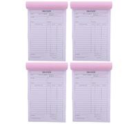 NUOBESTY 4pcs Note Carbonless Receipt Book Business Invoice Pad for Small Business Order Tracking Log Book Handwritten Invoice Pad