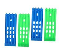 NUOBESTY 4pcs Pigeon Foot Ring Rack Leg Band Holder Frame for Racing Pigeons with Vibrant Blue and Green Colors Sturdy Construction for Easy Organization and Accessibility in Loft