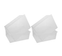 NUOBESTY 4Pcs Plastic Laboratory Water Basins 10.5" X 7.7" X 3.9" Multipurpose Utility Bowls for Chemical Handling and Lab Equipment Cleaning, Suitable for School and Scientific