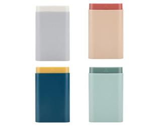 NUOBESTY 4pcs Portable Pill Organizer Box for Travel and Journey, Abs Material, Not Easy to Deform, Distributing Daily Dose, Sealing Medicine Storage Case for Jewelry and Random Color