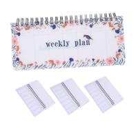 NUOBESTY 4pcs Portable Weekly Planner Notepad with Tear-off Pages Spiral Flip Binding for Smooth Ink Flow Undated Organizer for Students and Professionals to Manage Study Work and Schedule