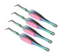 NUOBESTY 4pcs Precision Curved Tweezers Circuit Board Tweezers Lab Equipment for Electronics
