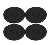 NUOBESTY 4pcs Rotatable Solid Wood Whiskey Glass Coasters with Black Base - Lazy Susan Style Rustic Barware Accessory for Home Bar and Cocktail Drinks