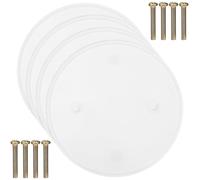 NUOBESTY 4Pcs Round Ceiling Hole Covers Flat Electrical Box Caps Circular Blanking Plates with Screws for Home Office Ceiling Aesthetic Enhancement
