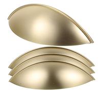 NUOBESTY 4pcs Semicircle Cabinet Pull Handles for Wardrobe and Smooth Furniture Knobs with Classic Design Easy to Install Suitable for Modern Chinese and Pastoral Style Cabinets and