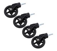NUOBESTY 4Pcs Shopping Cart Casters Oval Stem Tubes - Universal Quiet Rolling Utility Replacement Wheels for Grocery and Laundry Trolleys, Stem Caster Wheels for Shopping Trolley Repair