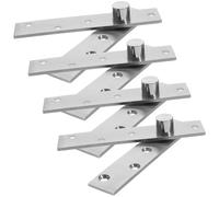 NUOBESTY 4pcs Stainless Steel 360° Concealing Pivot Door Hinges Heavy-Duty Rotatable Hidden Shaft Hinges for Wooden Doors with Eccentric Large Size