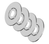 NUOBESTY 4pcs Stainless Steel Fire Sprinkler Cover Replacement Plates with Modern Look and Invisible Profile, Standard Escutcheon Skirts for Hotels and Residential Ceilings Ensuring
