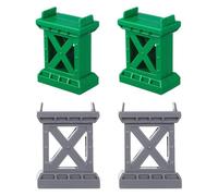 NUOBESTY 4pcs Train Bridge Pier: Train Track Multi-Level Support Risers - Plastic Railway Track Replacement Riser Blocks Compatible With Major Brands