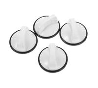 NUOBESTY 4pcs Washing Machine Knob Timer Control Knob Washer Replacement Plastic White Easy to Operate Universal Compatibility for Households and Offices