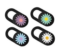 NUOBESTY 4pcs Webcam Cover Slider Privacy Protective Lid for Laptop and Tablet, Ultra-thin Daisy Pattern Camera Cover, Anti-peeping Laptop for Office and Home Use