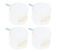 NUOBESTY 4pcs White 1.5-Inch Small Universal Swivel Caster Wheels for Furniture Legs, 6x13mm Threaded Stem Without Brake, Heavy Duty Replacement Mini Chair Casters for Hardwood Floors and