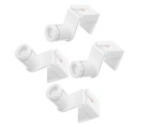 NUOBESTY 4pcs White Plastic Roller Blind Wire Holding Bracket with Drill-Free Cord Guide, Universal Compatibility, Space Saving Curtain Shade Cord Mount Accessories for Indoor Window Frames
