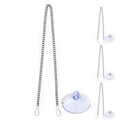 NUOBESTY 4pcs Window Hanging Chain with Hooks and 4 Suction Cups for Stained Glass and Bird Feeder, Easy Installation, Strong Support, Suitable for Seasonal Displays and Glass Doors