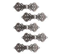 NUOBESTY 5 Pairs Vintage Retro Chinese Han Suit Buckles DIY Clothing Fasteners Ruffled Coat Toggle Cloak Shawl Clasps for Cheongsam Hanfu Outerwear Accessories
