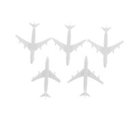 NUOBESTY 5 Pcs Small Airplane Models Realistic Airport Facility Miniatures for Sand Tray Crafting Home Decor with High Precision Plastic Construction
