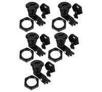 NUOBESTY 5 Sets Black Plastic Electric Latch Locks with Tongue Bolt Latch for Electrical Panel and Distribution Box, Secure Design for Industrial and Residential Use